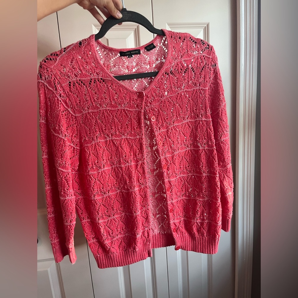 Pink cardigan